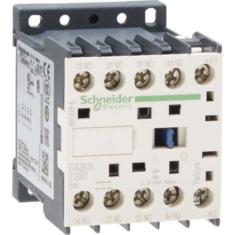 Contattore ausiliario TeSys CA3K - 2 NO + 2 NC - - 10 A - 24 V CC - CA3KN22BD