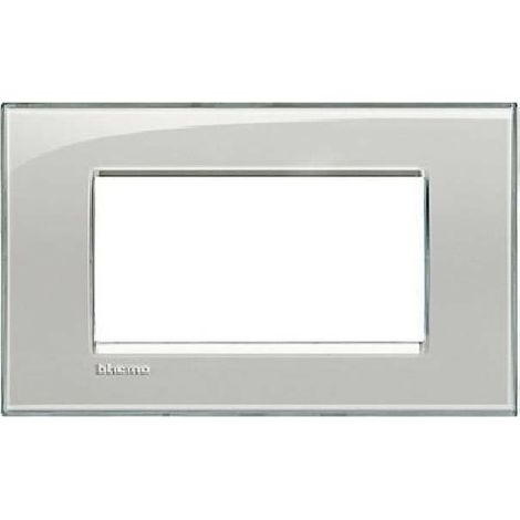 Bticino livinglight placca 4 moduli colore grigio ghiaccio lna4804kg (1/5)