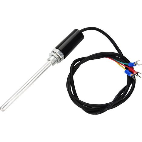 Sonde de capteur de thermocouple de température de type PT100 avec câble en acier inoxydable (100 mm) (1/5)