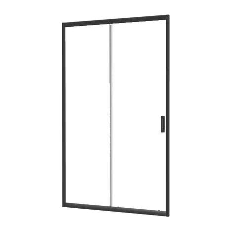 ONDEE - Mamparas de baño NAPA - Mamparas de baño corredera - Vidrio templado - Acabados negros -  140x195x0,6cm