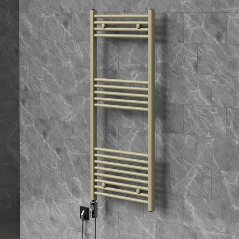LuxeBath Termoarredo Scaldasalviette Sahara 600x1200 mm Elettrico Beige (1/5)
