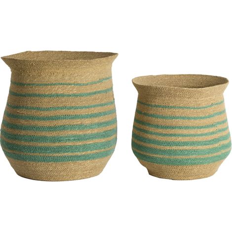 Stimmungsvoller blauer Korb aus pflanzlichem Material Light & (1/4)