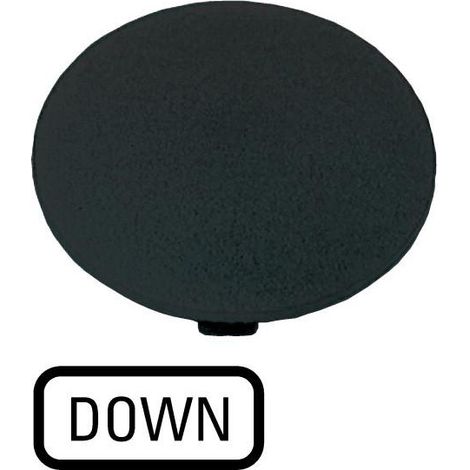 Étiquette bouton ' coup de poing ' noir DOWN EATON M22-XDP-S-GB4