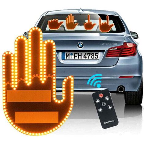 Luce LED interattiva per auto con telecomando – 176 LED, 3 modalità emoticon – Accessorio luce Basetbl (1/4)