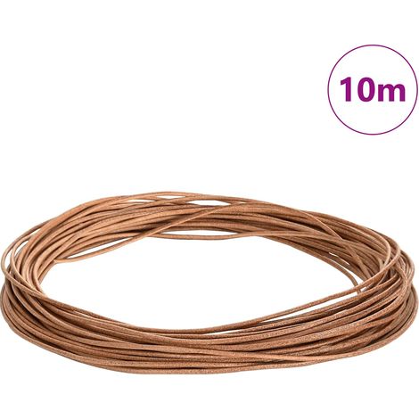 Corde en Cuir Marron Ø2 mm x 10 m Cuir