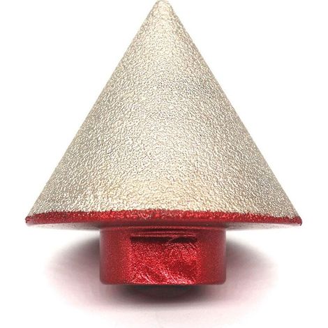 M14 Fraise diamantée brasée pour aléser la pierre, la céramique, le carrelage et le verre Fraise à pointe conique de 48 mm de diamètre Filetage (1/5)