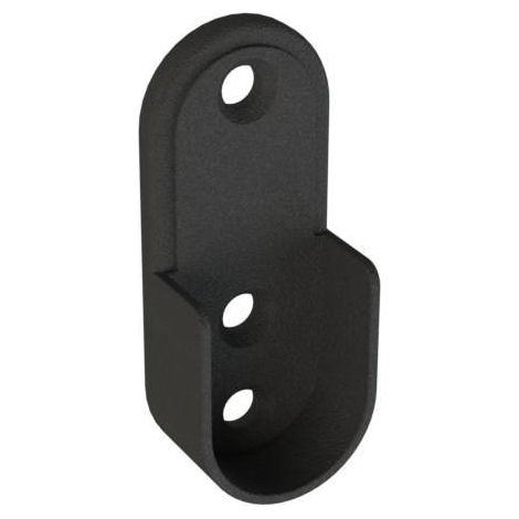 HERRAJES ALK megan soporte tubo ovalado 15mm. acabado negro ,   El Megan soporte de tubo ovalado para barra de armario de la marca ALK (1/2)
