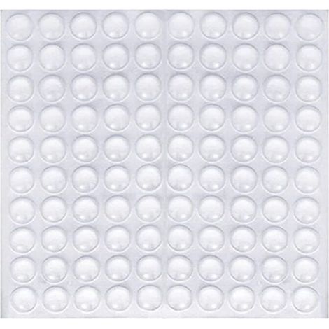 Lot de 100 pieds collants transparents, tapis antidérapant et anti-bruit, bouchon de protection en caoutchouc, amortisseur de bruit et de réduction du bruit pour portes, armoires, clavier (1/5)