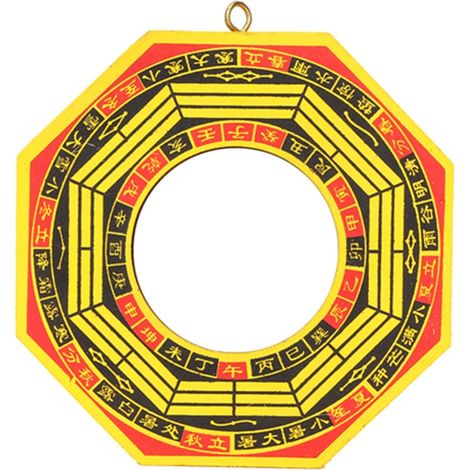 Beyamis Miroir Bagua convexe/concave traditionnel chinois Feng Shui pour la maison et le commerce, porte-bonheur (2) (1/5)