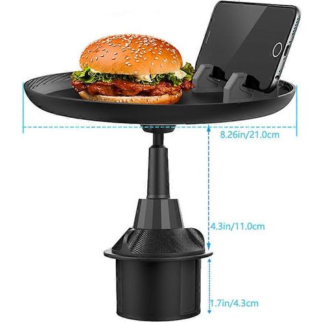 Plateau porte-gobelet pour Tesla Model 3 YS 2012-2021, plateau de voiture réglable, support de fixation pour téléphone portable, bras pivotant à 360°, table d'appoint