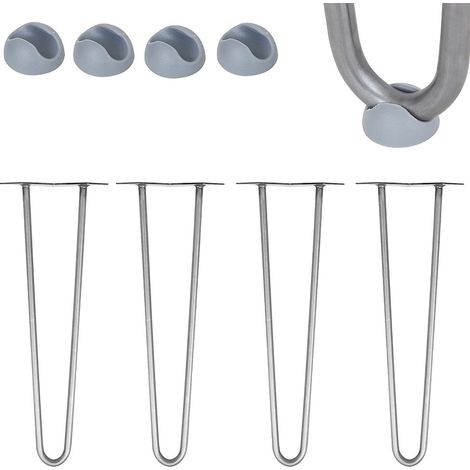 Melko 4 Stück Möbelbein 41CM Hairpinlegs Stahl Haarnadelbein Hairpin Leg Stützfuß