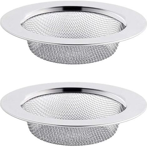 2PCS Filtre à Évier en Acier Inoxydable, Filtre de Vidange de 11,5 cm, Crépine d'évier, Tamis d'évier, Crépine d'évier de Cuisine (1/5)