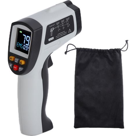 Termometro a infrarossi portatile senza contatto GM750 con display LCD digitale e pistola per la misurazione della temperatura industriale. (1/5)