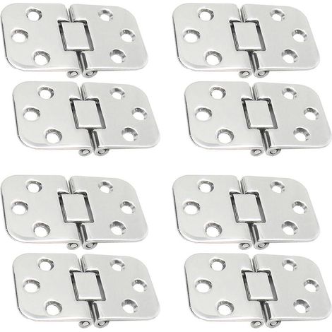 8PièCes Séries Miroir en Acier Inoxydable de Qualité Marine de CharnièRe de Niveau pour Bateau, Rvs, Accessoire (1/5)