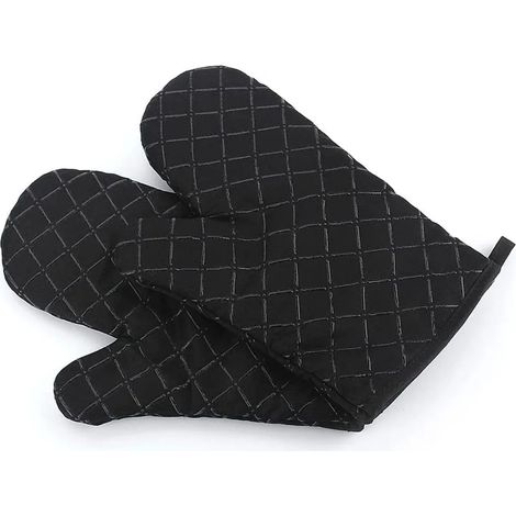 Gants de four antidérapants (2 pièces) jusqu'à 240°C - gants de grill en silicone extrêmement résistants à la chaleur pour cuisiner, cuire, griller, isoler (1/5)