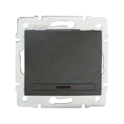 Interrupteur Encastrable Simple avec Témoin LED DOMO Graphite (1/5)