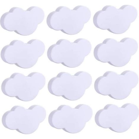 Boutons de meubles Cartoon Poignées d'armoire nuage pour enfants - Lot de 12 (1/4)