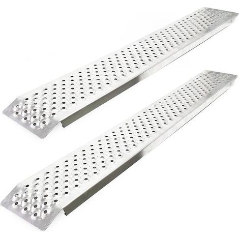 2 Rampes en Aluminium pour Véhicules : 400 kg, Largeur de Pneu jusqu'à 195 mm, Longueur de 150 cm (1/2)
