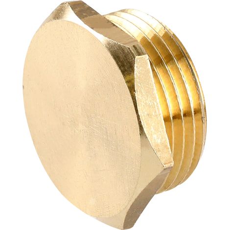Garis D03001B tapón macho dorado 1/8 pulgada rosca (1/3)
