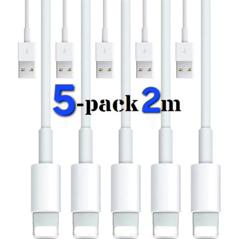 Lot de 5 / 2 supplémentaires - Câble de charge Lightning pour iPhone (YH)