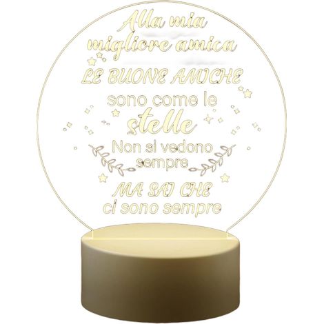 KAAYEE Lampada scritta 'Il regalo ideale per un amico' (1/5)