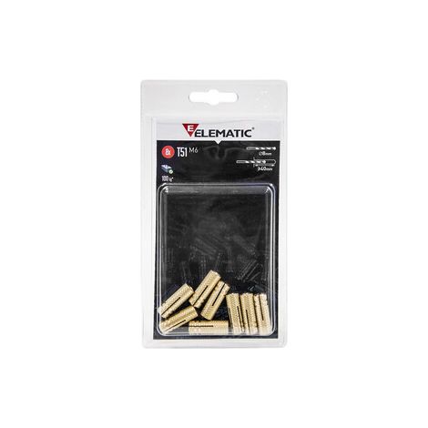 ELEMATIC BLISTER TASSELLO T51 M8 OTTONE 6 PZ- ITW CONSTRUCTION PRODUCTS ITALY- 10,0 confezione