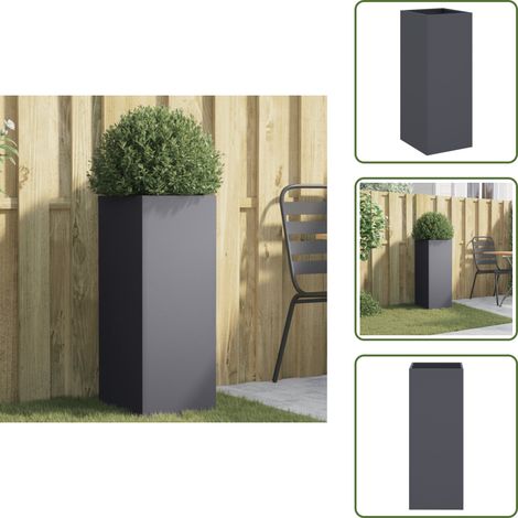 Pflanzkübel Anthrazit 32x29x75 cm Stahl - Pflanzkübel - Hochbeet - Gartenmöbel - Balkonpflanzen - Stahler Gartengeräte (1/5)