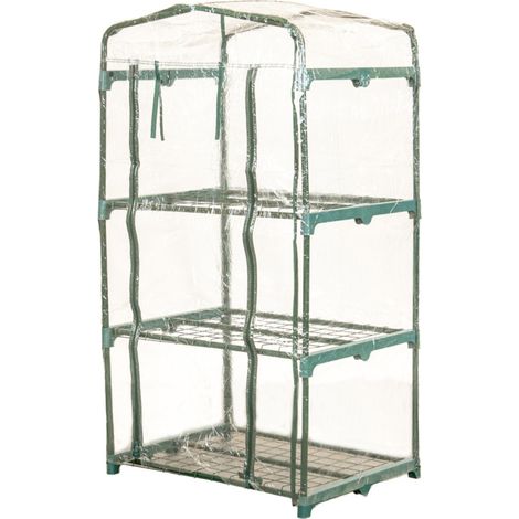 serra maria con 3 ripiani e telo in pvc - 70x50xh125 cm (1/4)