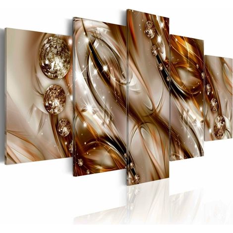 Tableau marée brune - 200 x 100 cm (1/4)