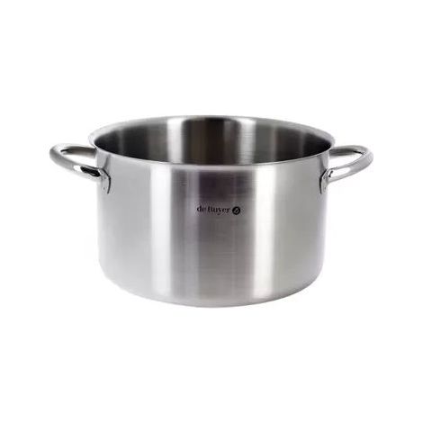 De Buyer DB3505-20 PRIM'APPETY Kookpan laag zonder deksel Ø 20cm 2,5L RVS compatibel met inductie gas elektrisch keramisch kleur zilver