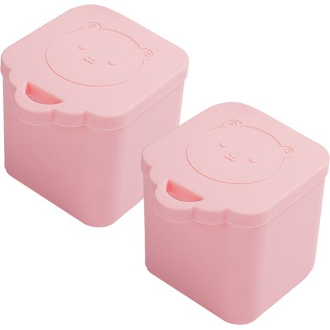 2 recipientes para salsa, silicona de grado alimenticio, a prueba de fugas, 120 ml, para loncheras, escolares. (1/5)