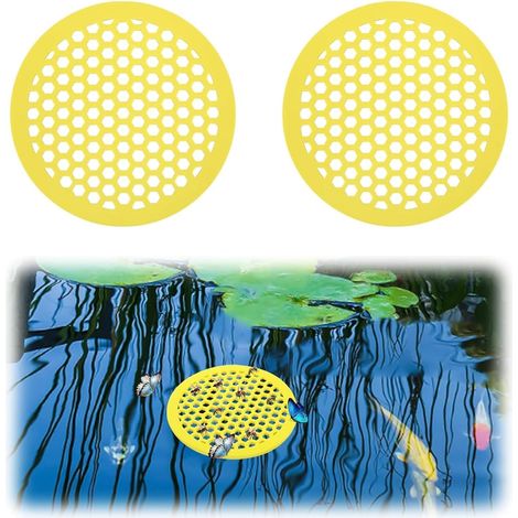 Île Flottante pour Abeilles - Plateau Flottant en Nid d'Abeille Île d'Alimentation Écologique, Distributeur d'Eau Extérieur et Décoration de Jardin (forme ronde) (1/5)