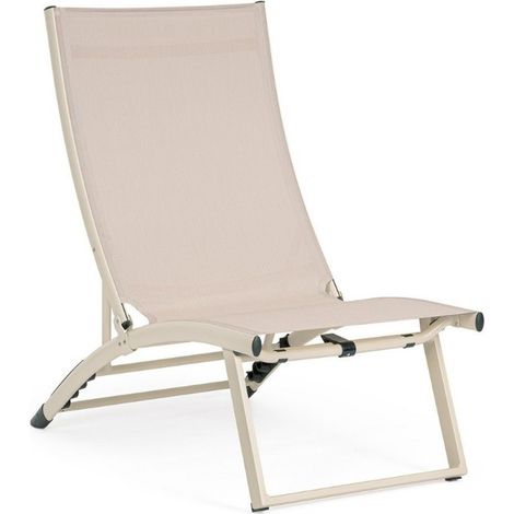 Bizzotto lounge poltrona reclinierbar Taylor whisper aus Aluminium und Textilene 53 x 166,5 x 90 cm