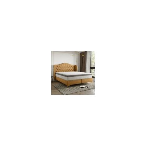 Polsterbett Doppelbett PELAGIO Stoff Whisper Amber 140x200cm inkl. Matratze (1/5)