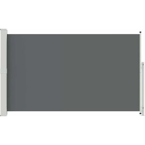 Rideau latéral rétractable, gris anthracite, 300 x 180 cm, polyester. (1/5)