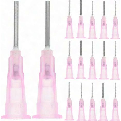 100 Aiguilles émoussées 18G, embouts de distribution de remplacement pour précision, pointes droites non tranchantes, lot de 100 pour seringues et applicateurs (1/3)