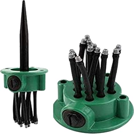 Tête d'arrosage de jardin - Plusieurs buses à jet 360° avec angle réglable pour l'irrigation des pelouses et des espaces de rangem (1/5)