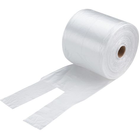 Sac bretelle biosourcé en rouleau prédécoupé pliage en C 22 x 50 x 12 - COLIS 2100 SACS (1/3)
