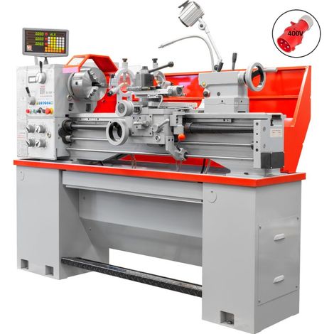 Tornio parallelo da ferro metallo con visualizzatore 400v Holzmann ed1000fdig
