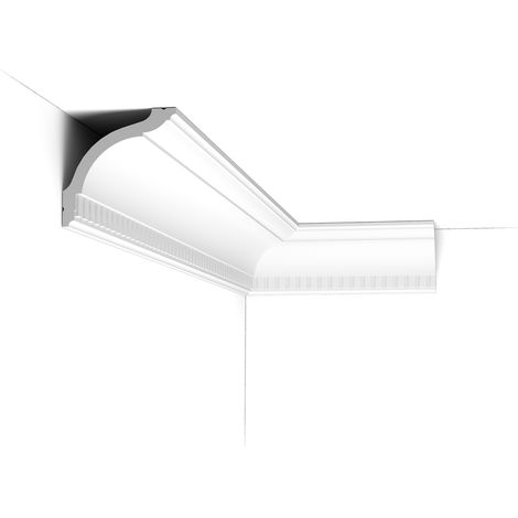 CX129 Corniche plafond Orac Decor - 9,5x9,5x200cm (h x p x L) - moulure décorative polymère Pack 2 pièces (1/3)