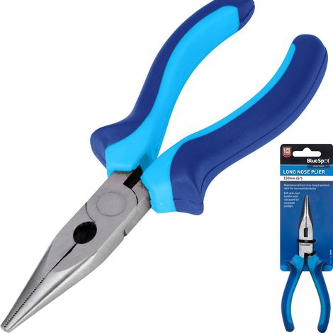BlueSpot 150mm Long Nose Pliers Needle Pinch Nosed Wire Cutters Tool 6" (1/3)