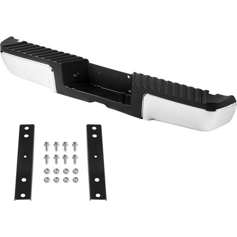 Mophorn-Stoßfänger für hintere Stufen, kompatibel mit 2008-2016 Ford F250/F350 Super Duty, Chromstahl, Baugruppenersatz mit Kennzeichenbeleuchtung und Trittbrett – FO1103148