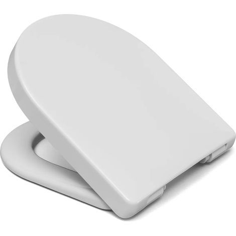 Les rois des sièges de toilettes Abattant WC Duroplast - Blanc - Mécanisme silencieux - Antibactérien (1/5)