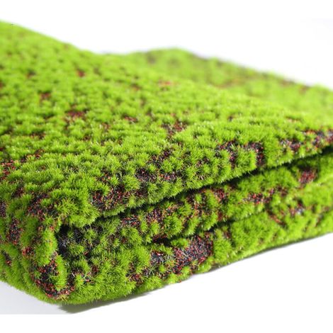 SABIR Mousse artificielle, lichen, fausses plantes vertes pour la décoration de la maison, de la cour et du jardin (point rouge) (1/5)