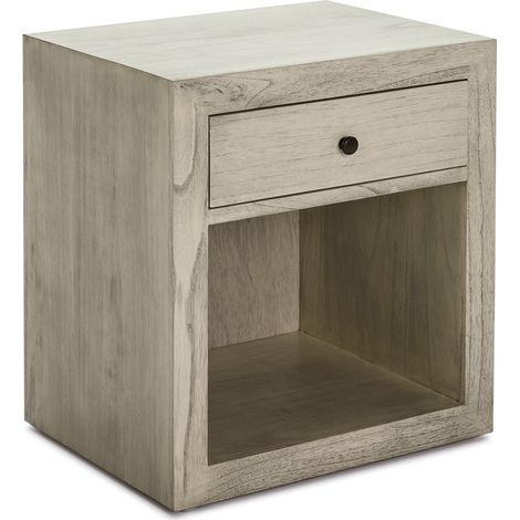 Mesita De Noche 50X40X55 Madera Gris Velado (1/3)