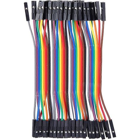 10 Stück Jumperkabel, mehrfarbig, Buchse auf Buchse, Verbindungskabel für Computer und Unterhaltungselektronik (1/4)