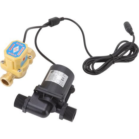 Pompe de surpression solaire silencieuse sans balais 6-24V, débitmètre intégré, filetage mâle G1/2