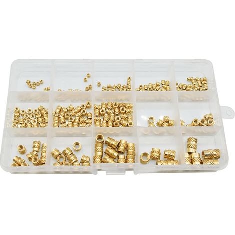 de 300 inserts filetés femelles moletés en laiton M2 M6 pour (1/4)