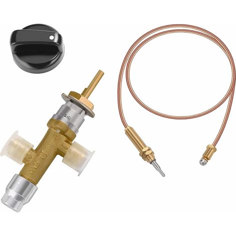 Valvola per propano a bassa pressione con ingresso e uscita svasati da 3/8"  Kit valvola di sicurezza per il controllo dello spegnimento della fiamma di gas propano GPL a bassa pressione, adatto per g