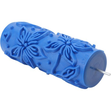 Rouleau à peinture à motifs de 15 cm, réutilisable, en caoutchouc texturé, pour la décoration murale, les chaises de bureau et les vieux meubles en bois. (1/5)